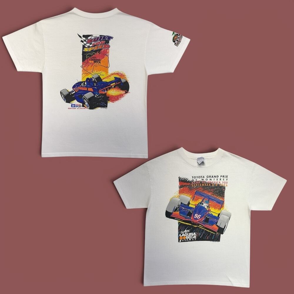 Vintage F1 Grand Prix Shirt Large 1996 Monterey Toyota Single Stitch THE PASS